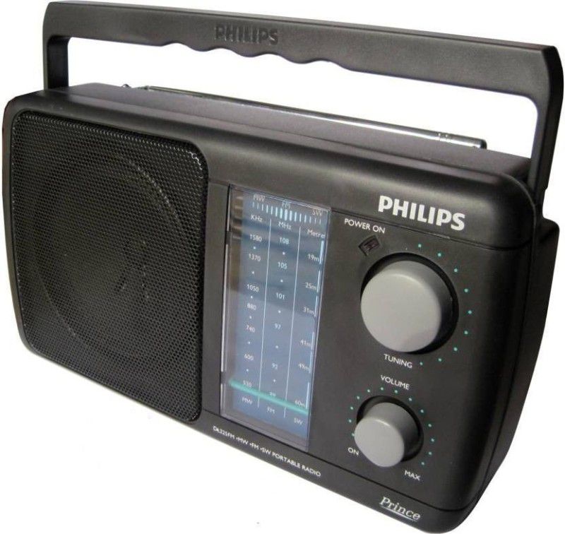 Philips Radio DL225/94 with MW/SW/FM Bands,450mW RMS Sound output  (Black)