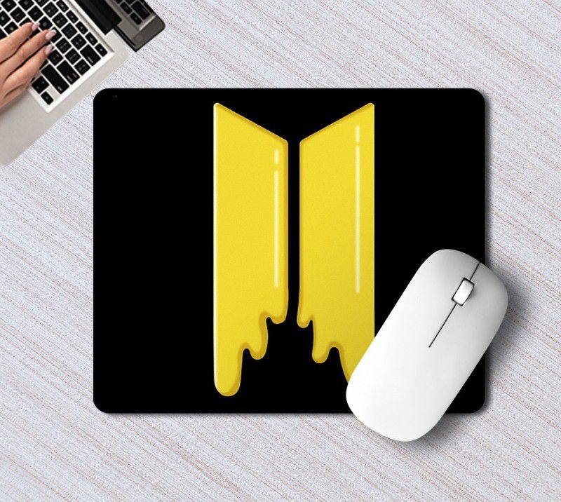 NH10 DESIGNS BTS LOGO BTS ARMY Printed Rectangle Gaming Mousepad For Laptop, PC - BTSRMP 2 Mousepad  (Multicolor)