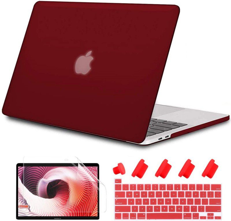 iFyx Front & Back Case for New MacBook Pro 13 inch A2289 / A2251 with Touch Bar & ID 2020 Release Hard Shell Case Cover Set  (Red, Matte Finish, Pack of: 4)