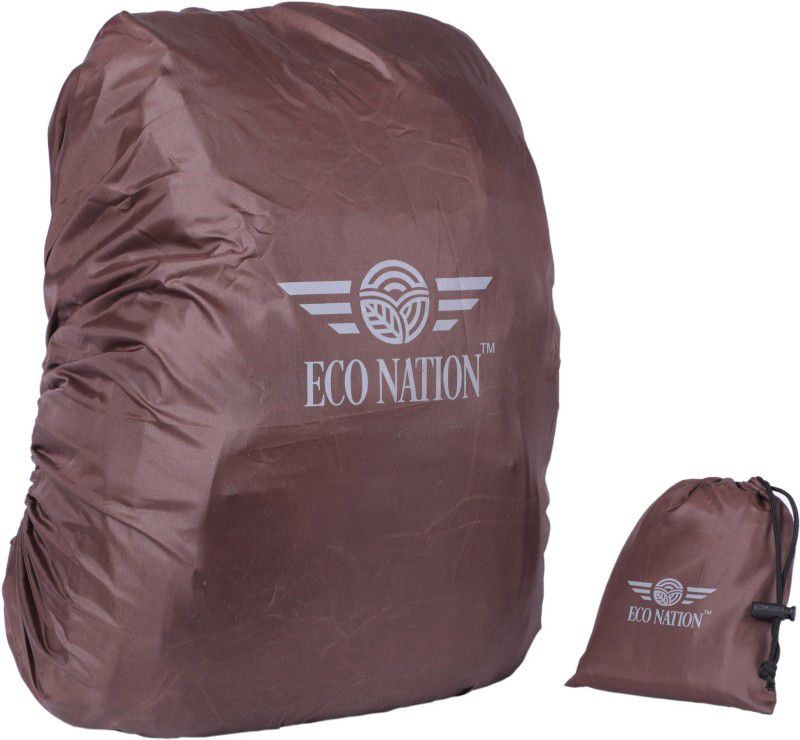 Eco Nation Rain & Dust Cover for Bag 50 Litre with The Portable Storage Pouch Waterproof Laptop Bag Cover, School Bag Cover, Luggage Bag Cover, Trekking Bag Cover  (50 L Pack of 1)
