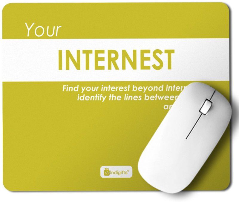Indigifts Mousepad for Laptop and Computer_S-MPDRBBK01RTMP-OWS19020 Mousepad  (Yellow)
