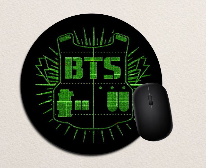 NH10 DESIGNS BTS ARMY BTS LOGO Printed Round Gaming Mousepad For Computer PC- BBJBTSCMP 29 Mousepad  (Multicolor)