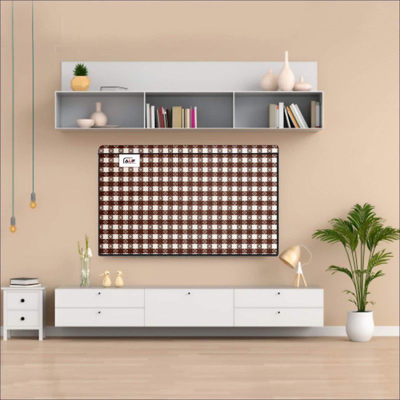 AAVYA UNIQUE FASHION 2 layer dust proof smart LED LCD TV monitor cover for 49 inch LED=LCD=LED =TV Monitor/COVER - TV38/LED/LED49inch  (Brown,White)