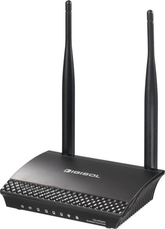 DIGISOL DG-HR3400 300 mbps Wireless Router  (Black, Single Band)