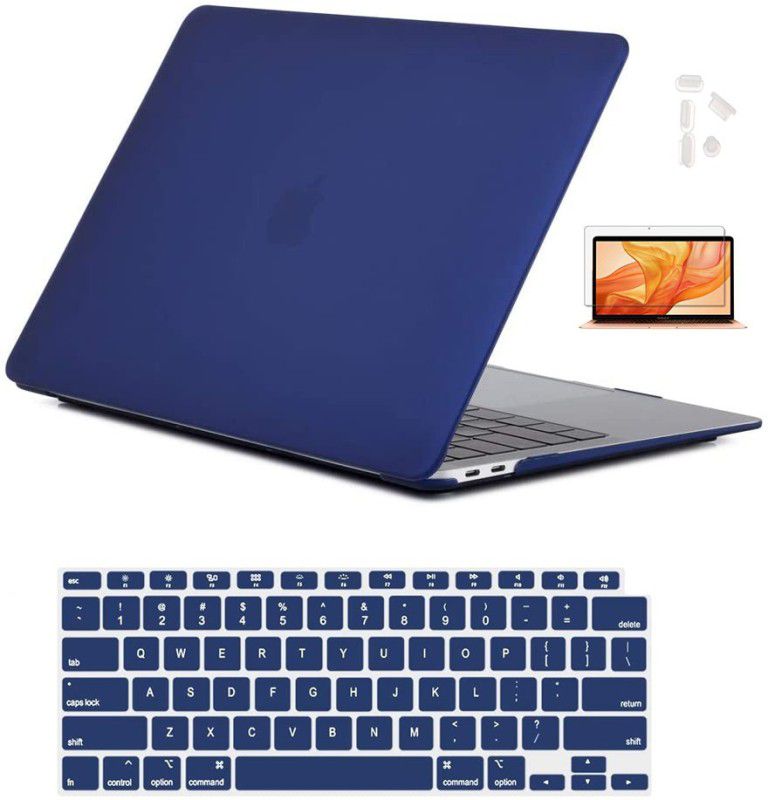 iFyx Front & Back Case for New MacBook Air 13 inch M1 A2337 Touch ID Retina Display 2020-2021 Release Hard Shell Case Cover  (Blue, Matte Finish, Pack of: 4)