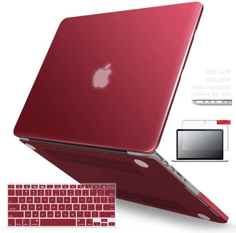 iFyx Front & Back Case for MacBook Pro 13 inch Retina Display Model A1502 / A1425 Release 2013-2015 Hard Shell Case Cover  (Red, Matte Finish, Pack of: 4)