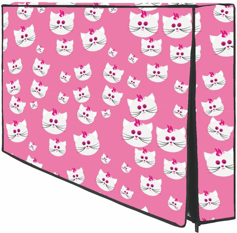 Kingly Home 43 Inch LED TV Cover for 43 inch 43 Inch LED TV Cover - LED-43-Pink-Cat  (Pink)