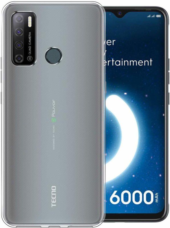 Discount Master Back Cover for Tecno Spark Power 2, ID4  (Transparent, Dual Protection, Silicon, Pack of: 1)