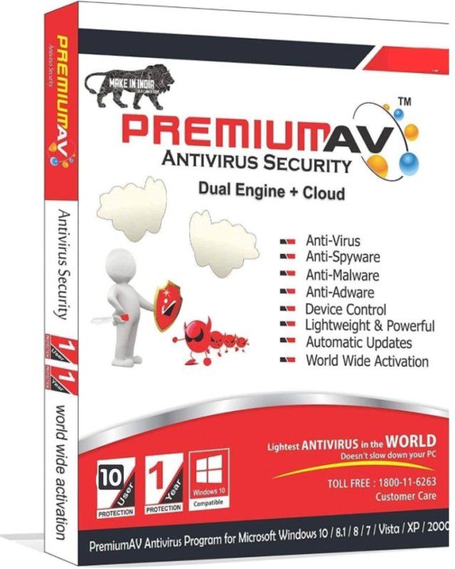 PremiumAV 10 PC 3 Years Anti-virus (Email Delivery - No CD)  (Standard Edition)