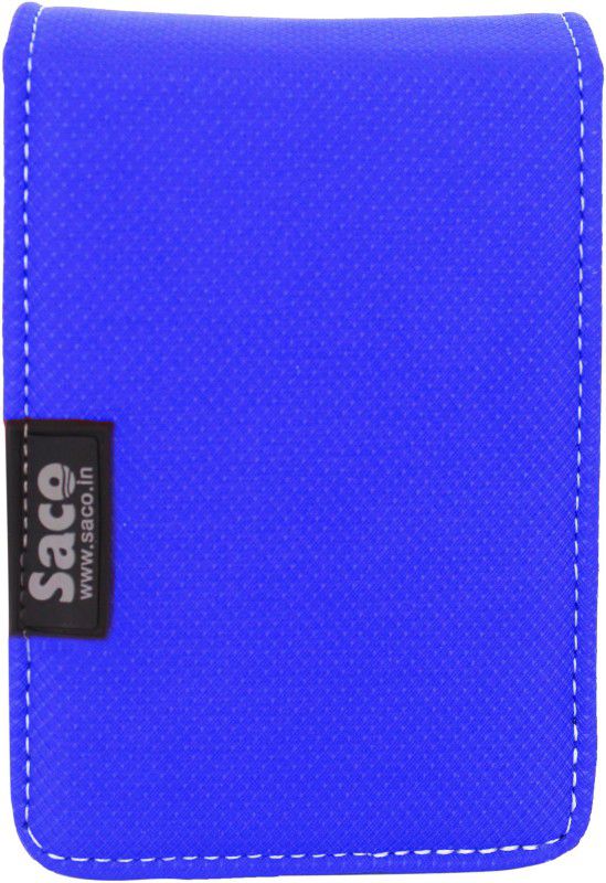 Saco Dual Hard Disk Drive Case Cover with Two Capacity Wallet for 2.5 inch External Hard Drive Enclosure Case Pouch Wallet Bag Cover  (For Seagate, Sony, HP, WD Passport External Hard drives Upto 2 TB, Blue)