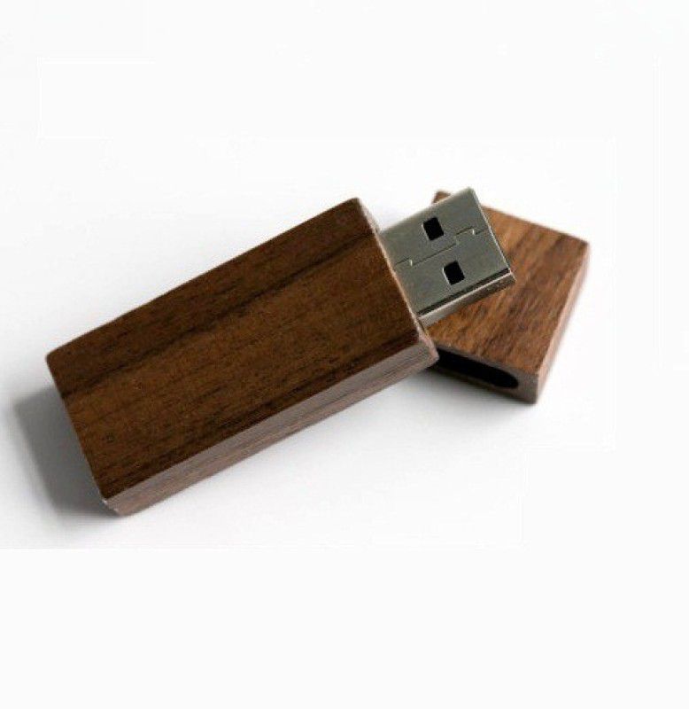 KBR PRODUCT ATTRACTIVE WOODEN RECTANGLE KEY CHAIN 16 Pen Drive  (Brown)