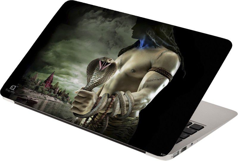 Finest Printed on Imported Vinyl, Premium Quality, HD, UV Printed, Bubble Free, Scratchproof, Washable, Easy to Install Laptop Skin/Sticker/Vinyl/Cover for 13.1, 13.3, 14.1, 14.4, 15.1, 15.6 inches (Lord Shiva 1) Vinyl Laptop Decal 15.6