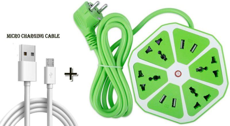 BUFONA Electrical Switch Charging Port Hub Extension Board Power Socket Hub charger Socket Extension Boards Power Board Universal USB Extension Cable Charger Expansion Card, USB Hub, USB Cable, USB Charger, Laptop Accessory  (Green)
