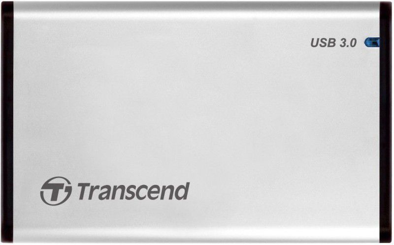 Transcend TS0GSJ25S3 2.5 inch 2.5" HARD DISK CASE  (For EXTERNAL HARD DRIVE, Silver)