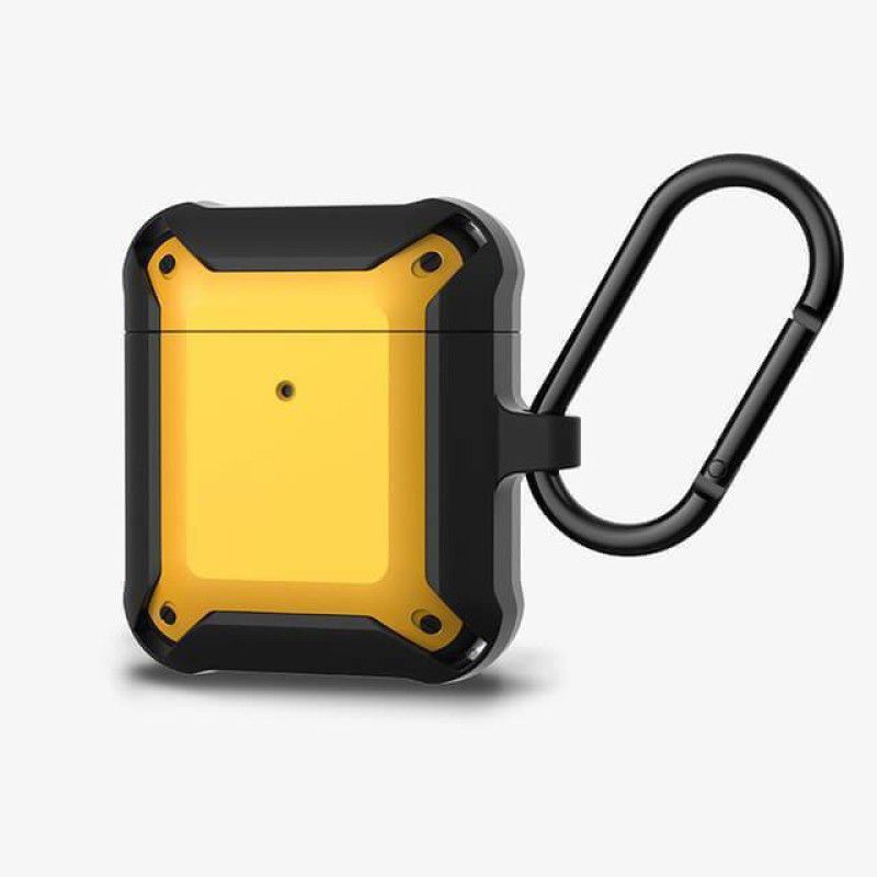 Antonia Pouch for The cover perfectly Compatible with Air Pods Gen 1 & 2  (Yellow, Grey, Waterproof)