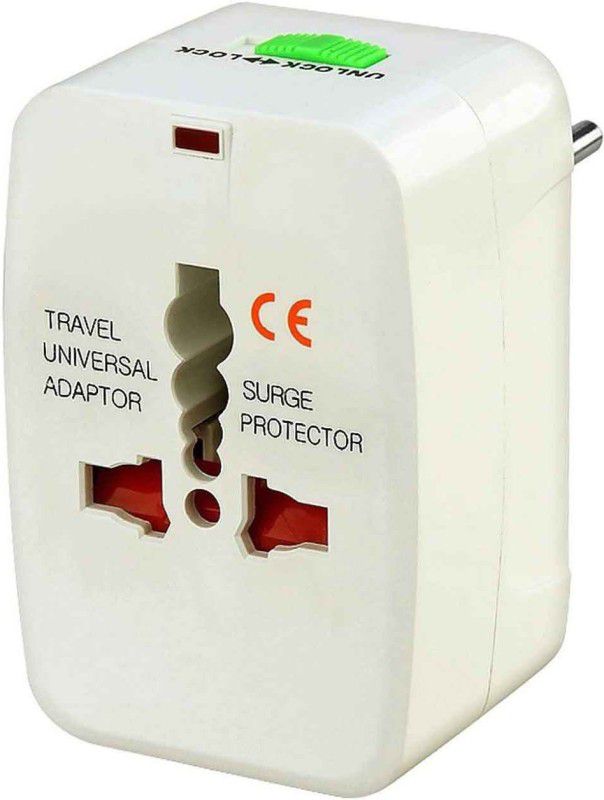 UraXx Universal World Wide Travel Charger Adapter Plug Worldwide Adaptor  (White)