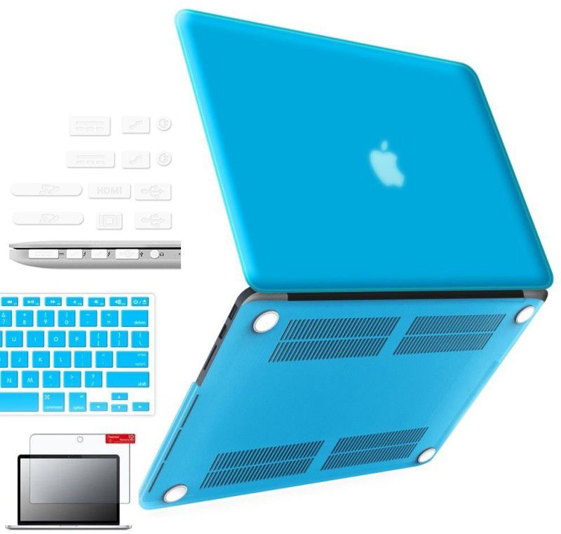 iFyx Front & Back Case for MacBook Pro 13 inch Retina Display Model A1502 / A1425 Release 2013-2015 Hard Shell Case Cover  (Blue, Matte Finish, Pack of: 4)