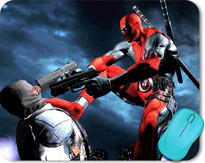ZORI Avengers - Deadpool Action Gaming Mouse Pad - Computer Laptop PC| WFH Office | Anti-Skid, Anti-Slip, Rubber Base | Avengers Superhero Mousepad  (Deadpool Action Gaming)