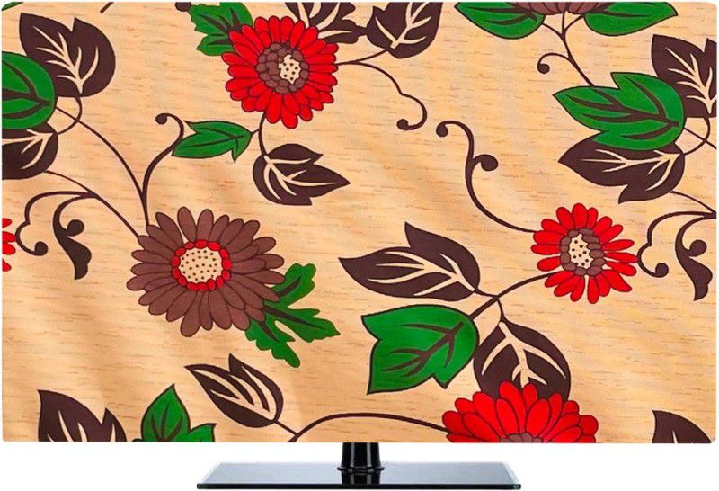 KVAR Padded Cover, Dust Cover, etc. for 19 inch Computer Monitor, TV, LCD Monitor, etc. - TVLEDSEKV3119INCH  (Red, Beige)