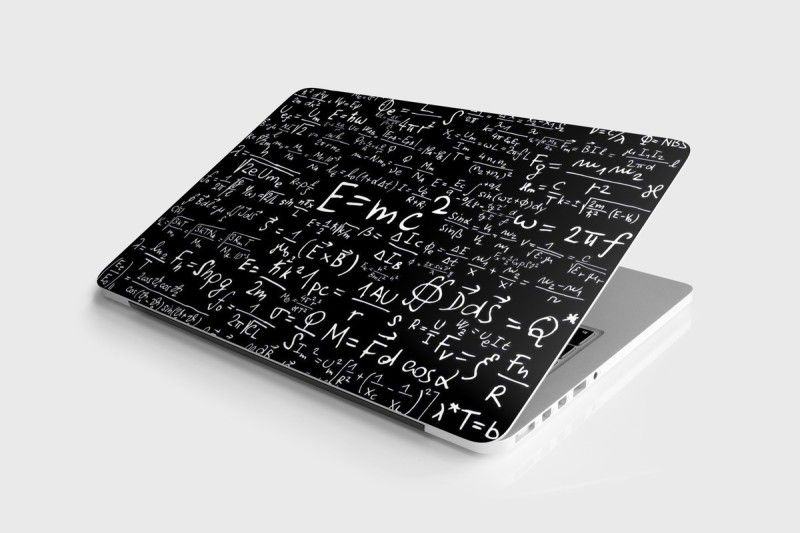 Yuckquee E=MC2 Laptop Skin/Sticker/Vinyl for 14.1, 14.4, 15.1, 15.6 inches for Laptops or Notebooks Printed on 3M Vinyl, HD,Laminated, Scratchproof. M-1 Vinyl Laptop Decal 15.6