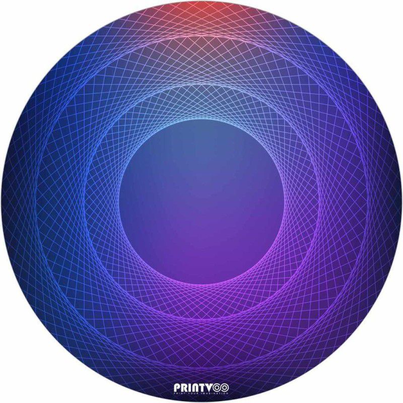 PrintVoo Circle Visualize Design Mousepad  (Blue)