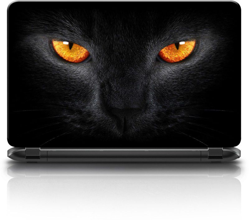 WALLPIK Black – Cat – Eyes - Laptop Skin - Decal - Sticker - Fit For All Brands and Models - WP1051(16-inch) Vinyl Laptop Decal 16