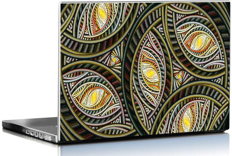 PIXELARTZ Laptop Skin Patterns Lines Weave HD Quality 15.6 Inches Multi Colour (8064) Vinyl Laptop Decal 15.6