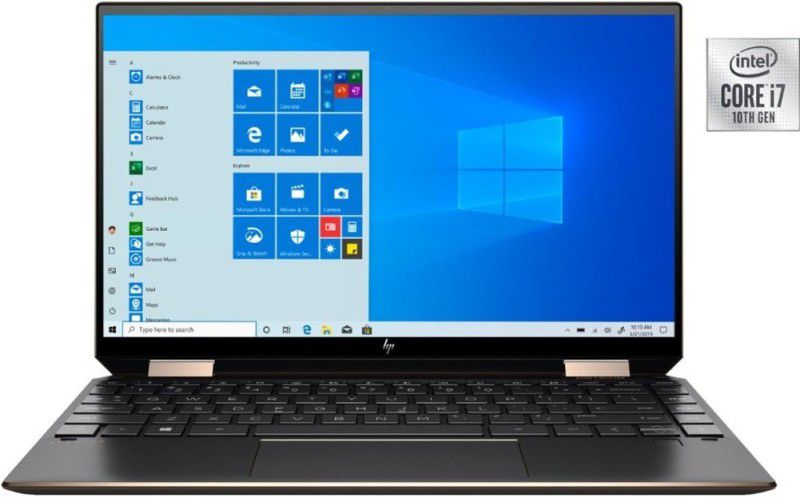 HP Spectre x360 Core i7 10th Gen - (16 GB + 32 GB Optane/1 TB SSD/Windows 10 Home) 13-AW0023DX 2 in 1 Laptop  (13.3 inch, Nightfall Black, 1.3 kg, With MS Office)