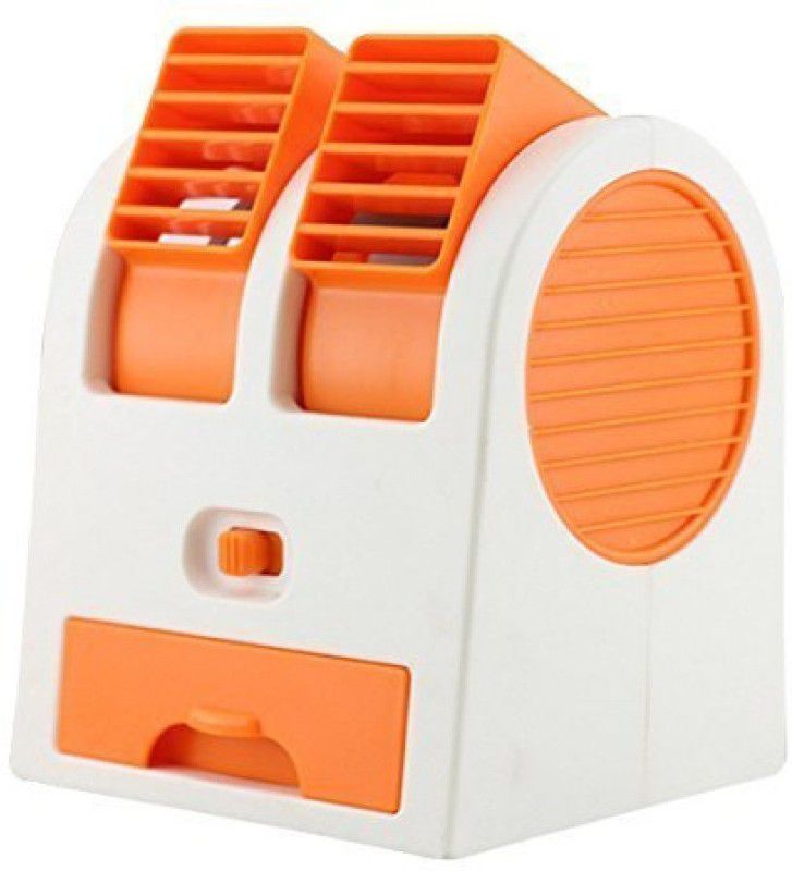Zaptin Mini cooler Mini USB Fragrance Air Conditioner Portable Bladeless Air Cooler USB Fan  (Orange)