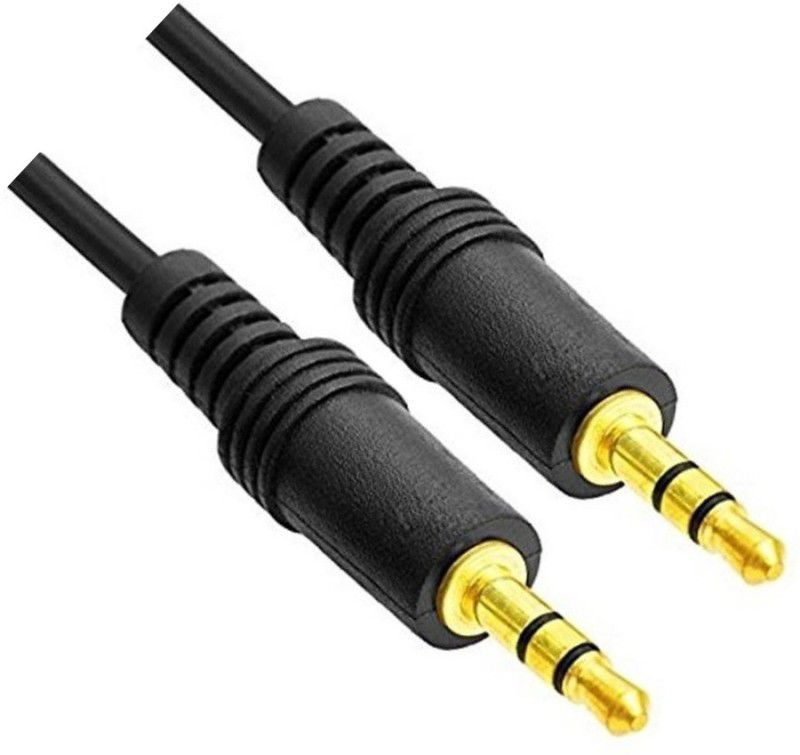 GADGET DEALS AUX Cable 1.5 m 1.5 m AUX Audio 3.5 mm Stereo Jack Male to 3.5 mm stereo Jack Male  (Compatible with Mobile, Laptop, Tablet, Mp3, Gaming Device, Black)