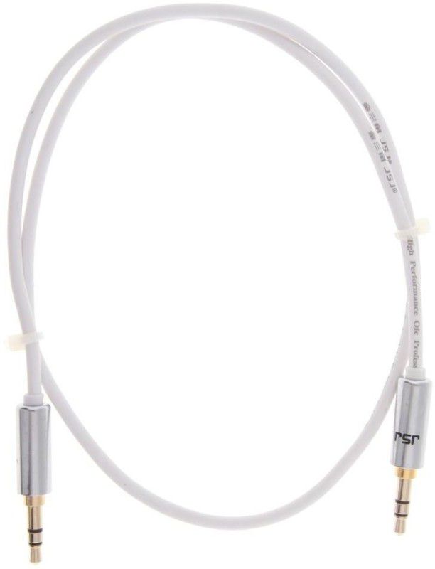 Calandis AUX Cable 0.5 m 3.5mm Stereo Audio Cable Male To Male For PC IPod MP3 CAR 0.5meter  (Compatible with Any Cell phone, Mp3 Player, PDA with standard 3.5mm jack;, White, One Cable)