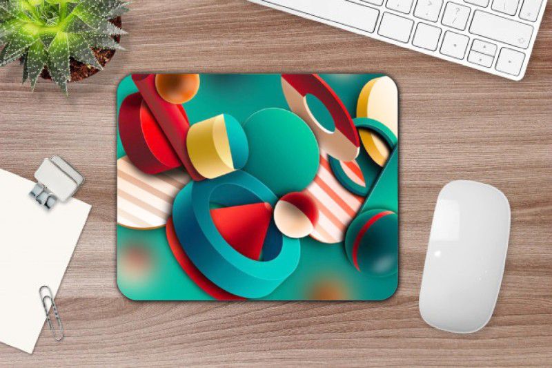 SANNU CREATION Rubber Non Skid Rectangle Mouse Pad For Laptop/Desktop/Computer Mousepad  (Multicolor)