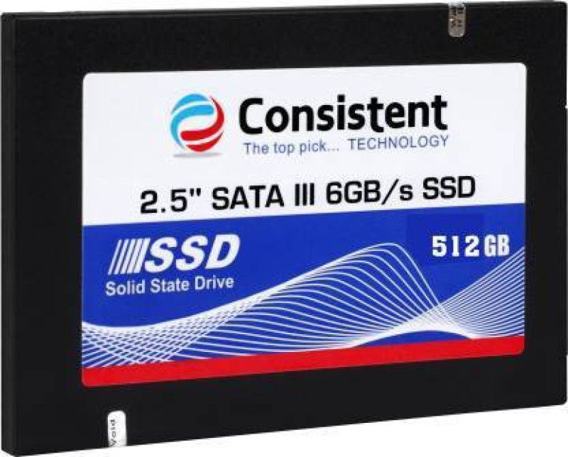 Consistent SSD 512 GB All in One PC's, Desktop, Laptop, Network Attached Storage, Servers, Surveillance Systems Internal Solid State Drive (SSD) (512 GB SSD)  (Interface: SATA III, Form Factor: 2.5 Inch)