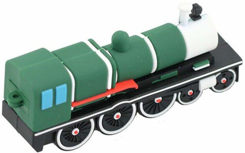 Tobo Green Train Engine Shaped USB 2.0 Flash Drive Memory Stick Pendrive Compatible with PC/Computer. 8 GB Pen Drive  (Green)
