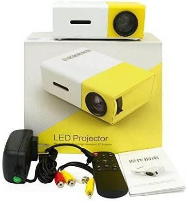 IBS UC 500 PROJECTOR, 400LM Portable Mini Home Theater LED Projector with Remote Controller, Support HDMI, AV, SD, USB Interfaces (Yellow) 3500 lm LED Corded Portable Projector  (Yellow)