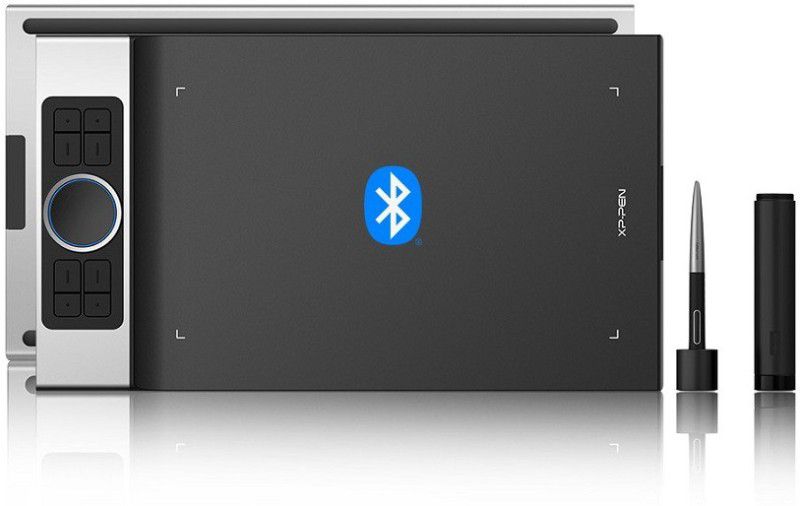 XP Pen Deco Pro SW Graphic Tablet with tilt support, 8 shortcut keys, 8192 levels of pressure sensitivity, 1 roller wheel and Bluetooth connectivity 9 x 5 inch Graphics Tablet  (Black, Connectivity - USB, Bluetooth)