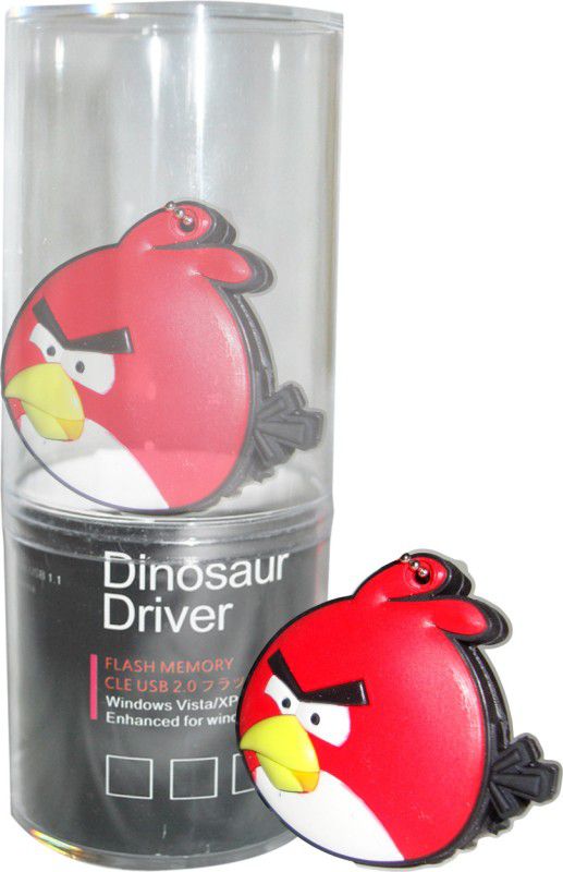Dinosaur Drivers Red Angry Bird 8 GB Pen Drive  (Multicolor)