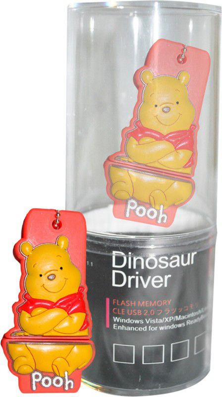 Dinosaur Drivers Pooh Yellow 16 GB Pen Drive  (Multicolor)