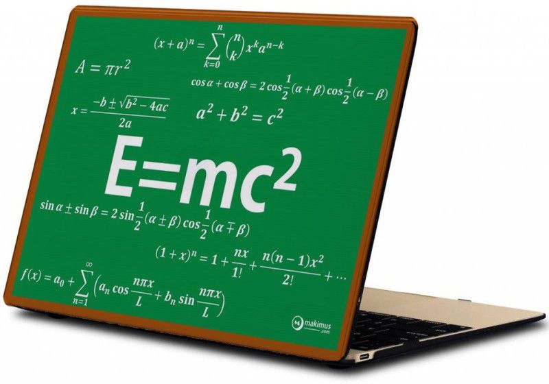 makimus designs Laptop Skin E=MC2 Einstein Physics Nerd Vinyl Laptop Decal 15.6