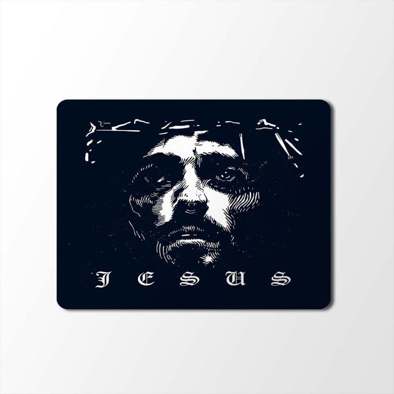 100yellow Mouse Pad | Jesus Print Mouse Pad | Designer High Quality Waterproof Coating Gaming Mouse Pad With Black Basemp-270 Mousepad  (Multicolor)