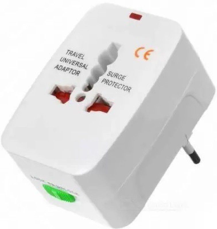 ASTOUND Universal Adapter Worldwide Travel Adapter with Built in Dual USB Charger Ports Worldwide Adaptor  (White)