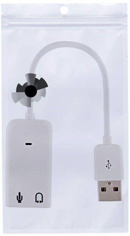 VibeX 7.1 Channel USB External Sound Card -FR 7.1 Channel USB External Sound Card -FR Sound Card  (White)