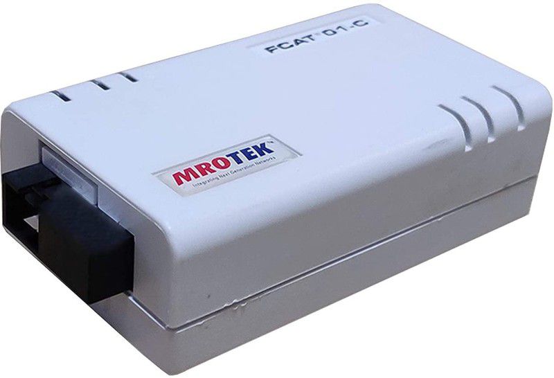 MRO-TEK Media Converter Single Fiber 10/100 BASE- TX/FX (with External AC Adaptor) | FCAT01/SA/SF15(1310Tx/1550Rx)/SC/CAD, FCAT01/SA/SF15(1550Tx/1310Rx)/SC/CAD Network Switch  (White)