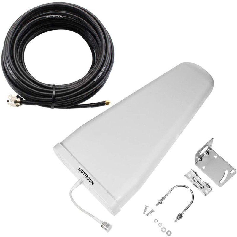 Netboon LPDA External Antenna with HLF200 Cable SMA male - N male Connectors - 12 meters Antenna Amplifier