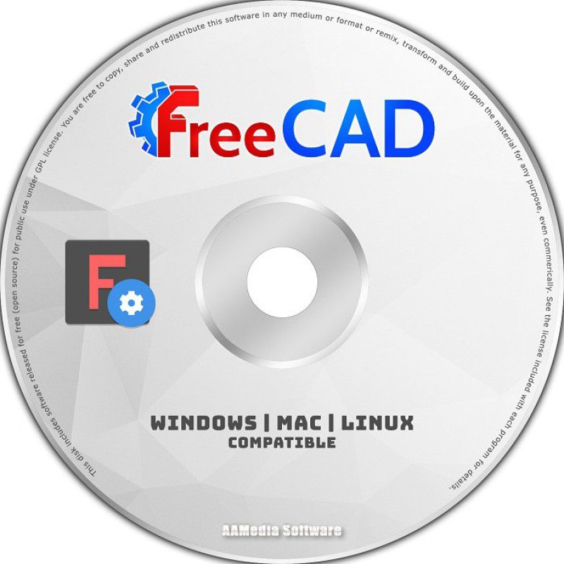 TekyMeky FreeCAD - 2D 3D CAD - Uses AutoCAD DWG File - Computer Aided Design Software DVD  (1, 1 PC)