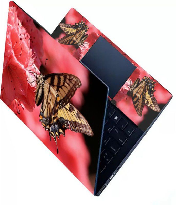 KALARKARI Laptop Skin Butterfly on Nector Premium vinyl HD printed Easy to Install Laptop Skin/Sticker/Vinyl/Cover for all size laptops vinyl Laptop Decal 15.6