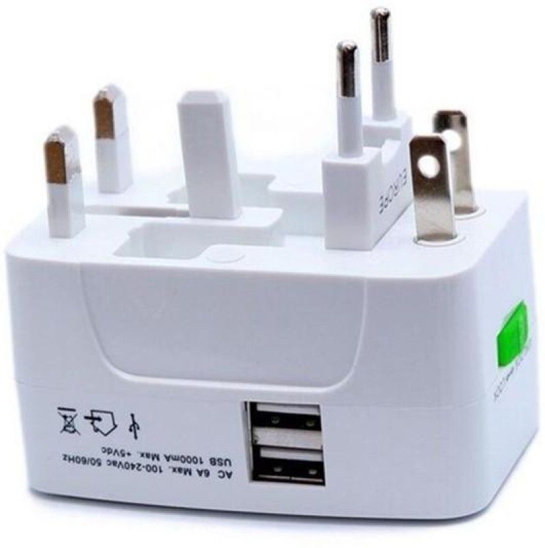 ASTOUND Universal To Eu Ac Power Plug Travel Adapter Socket Converter Worldwide Adaptor  (White)