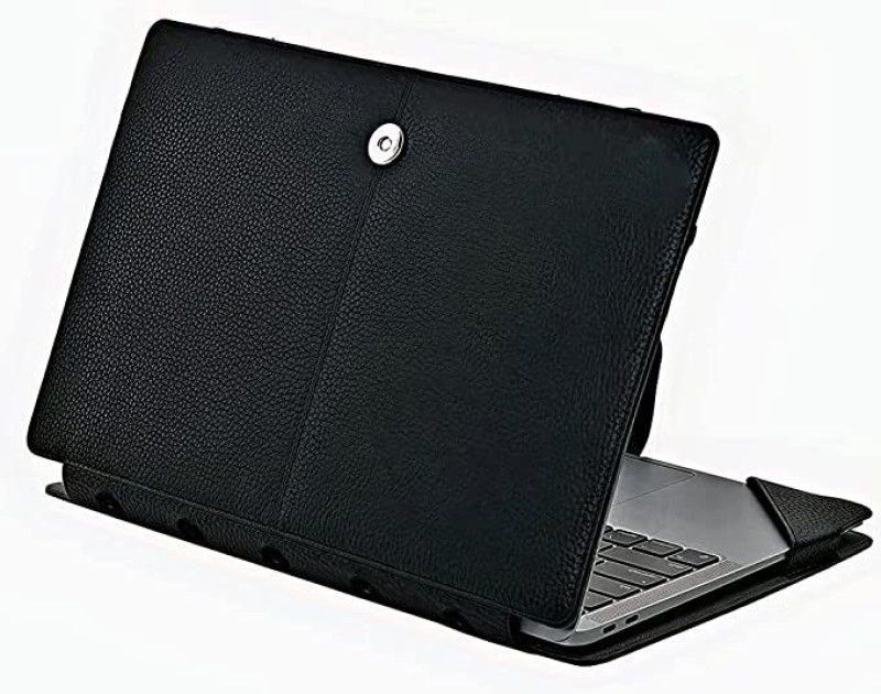 Hapzz Flip Cover for Apple MacBook Air, 14 Inch/Premium PU Leather Laptop Cover  (Black, Laptop Case, Pack of: 1)