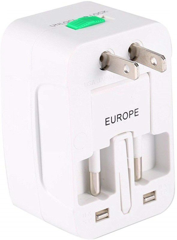 ASTOUND Universal Travel Adapter with All in One Universal Wall AC Power Plug Worldwide Adaptor  (White)