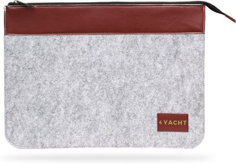 YACHT Laptop Sleeve, Tiller Grey, Unisex, 15.6 inch, Dust Proof Laptop Bag Cover  (M Pack of 1)
